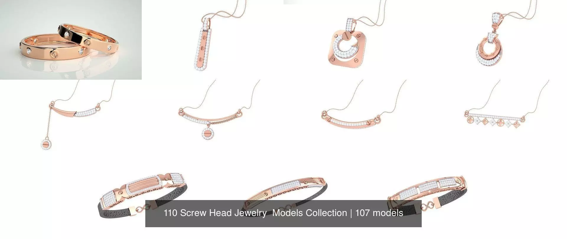 110 Screw Head Jewelry Models Collection _0