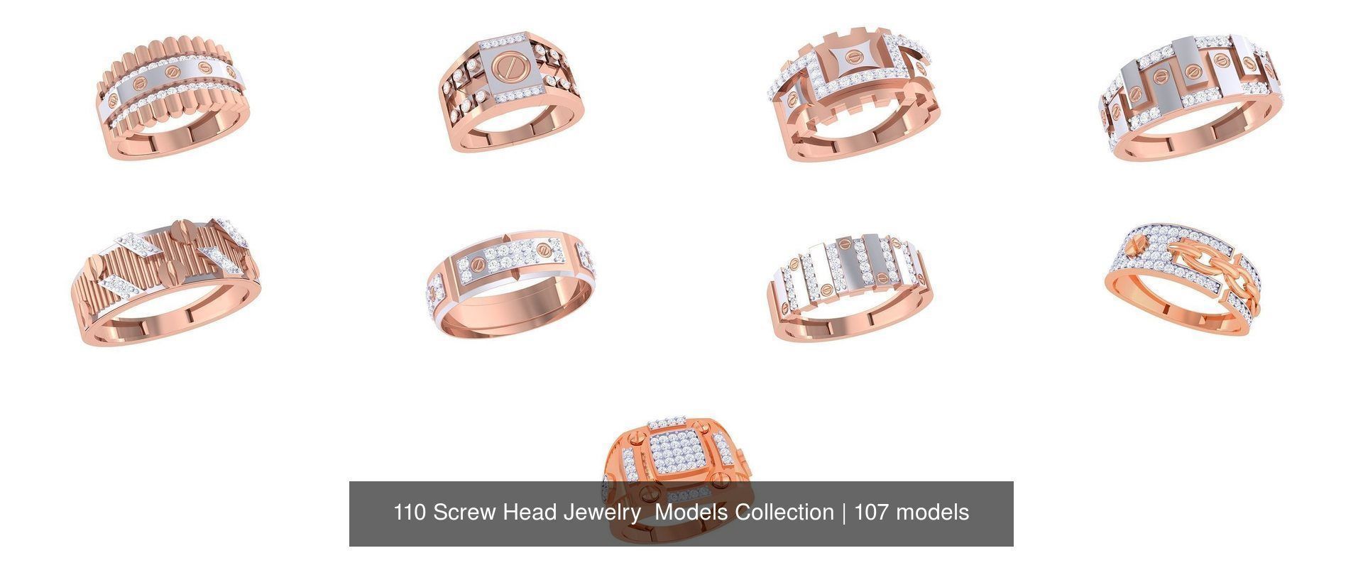 110 Screw Head Jewelry Models Collection _22