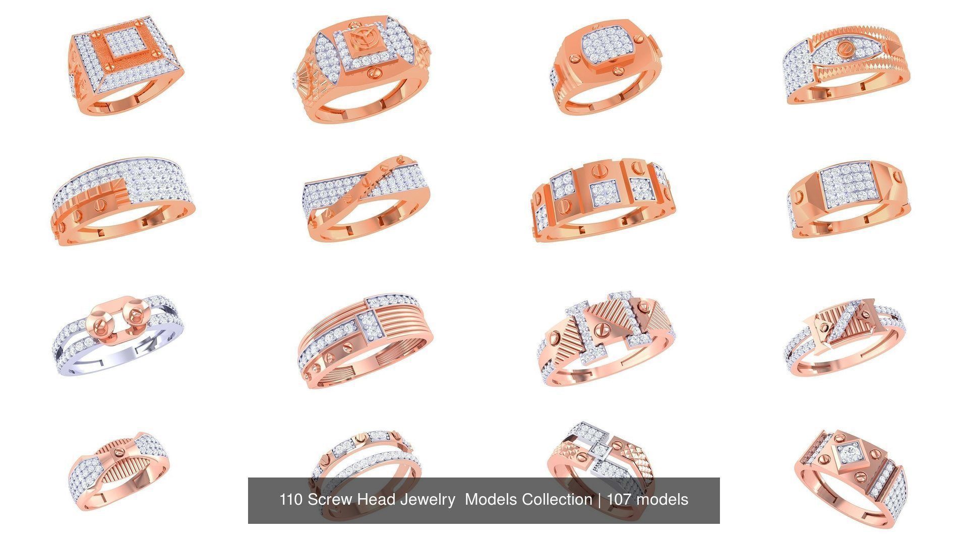 110 Screw Head Jewelry Models Collection _29