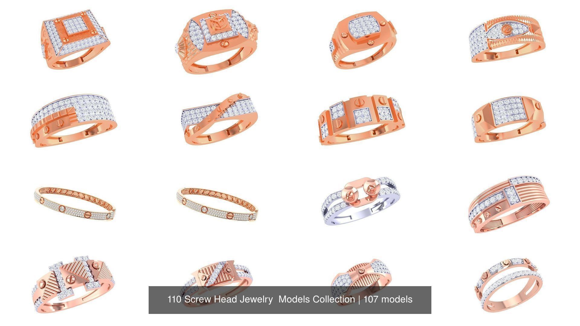 110 Screw Head Jewelry Models Collection _28