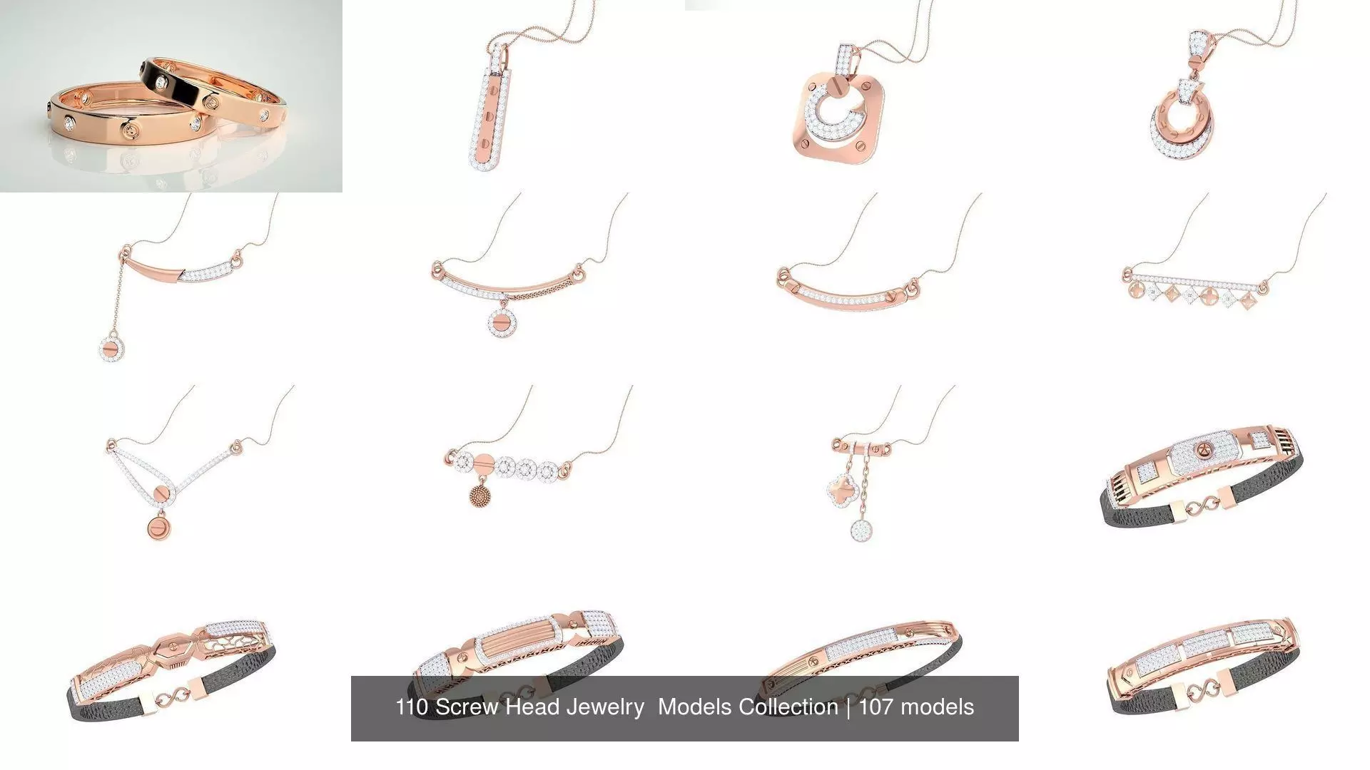 110 Screw Head Jewelry Models Collection _5