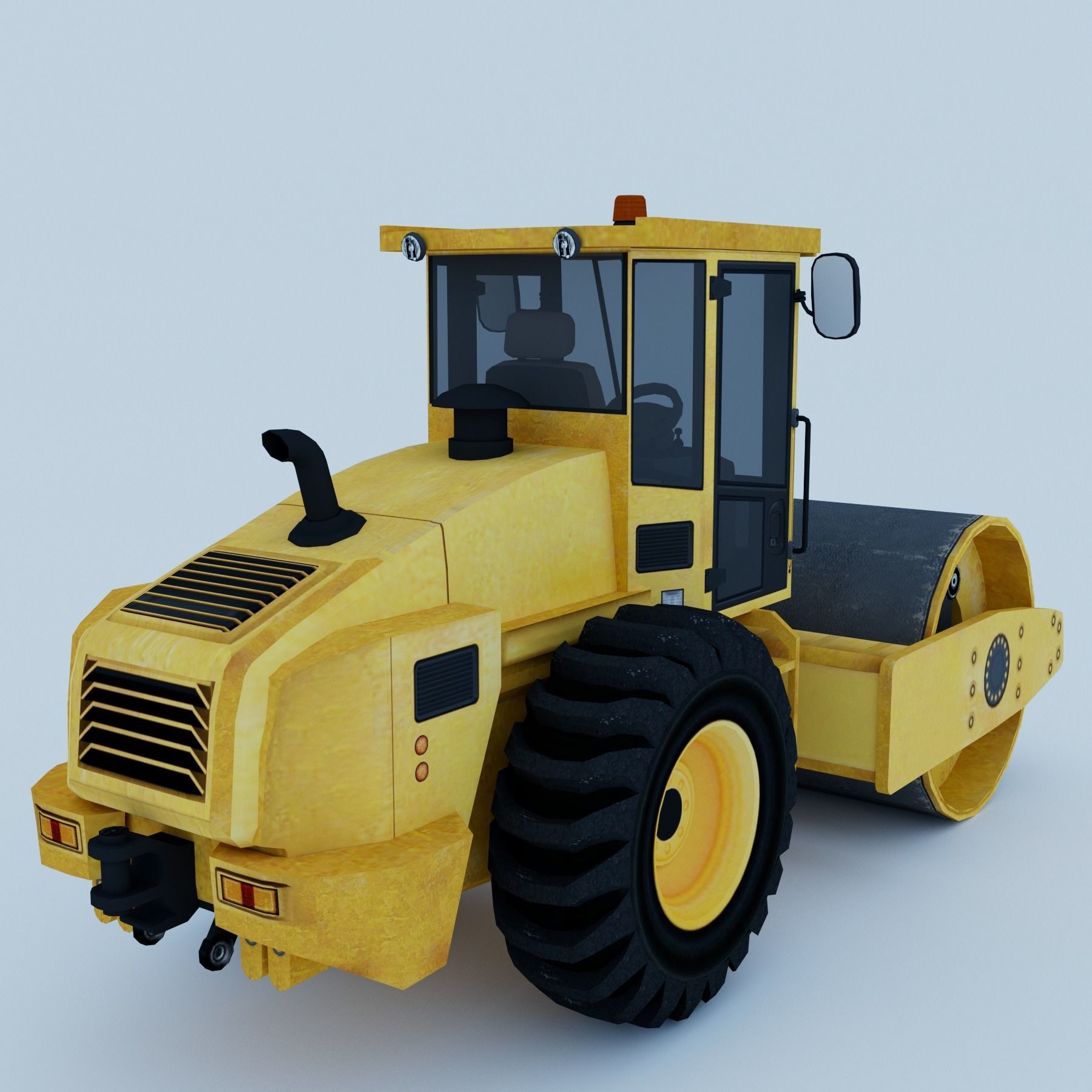 Road roller   low poly Low-poly 3D model_3