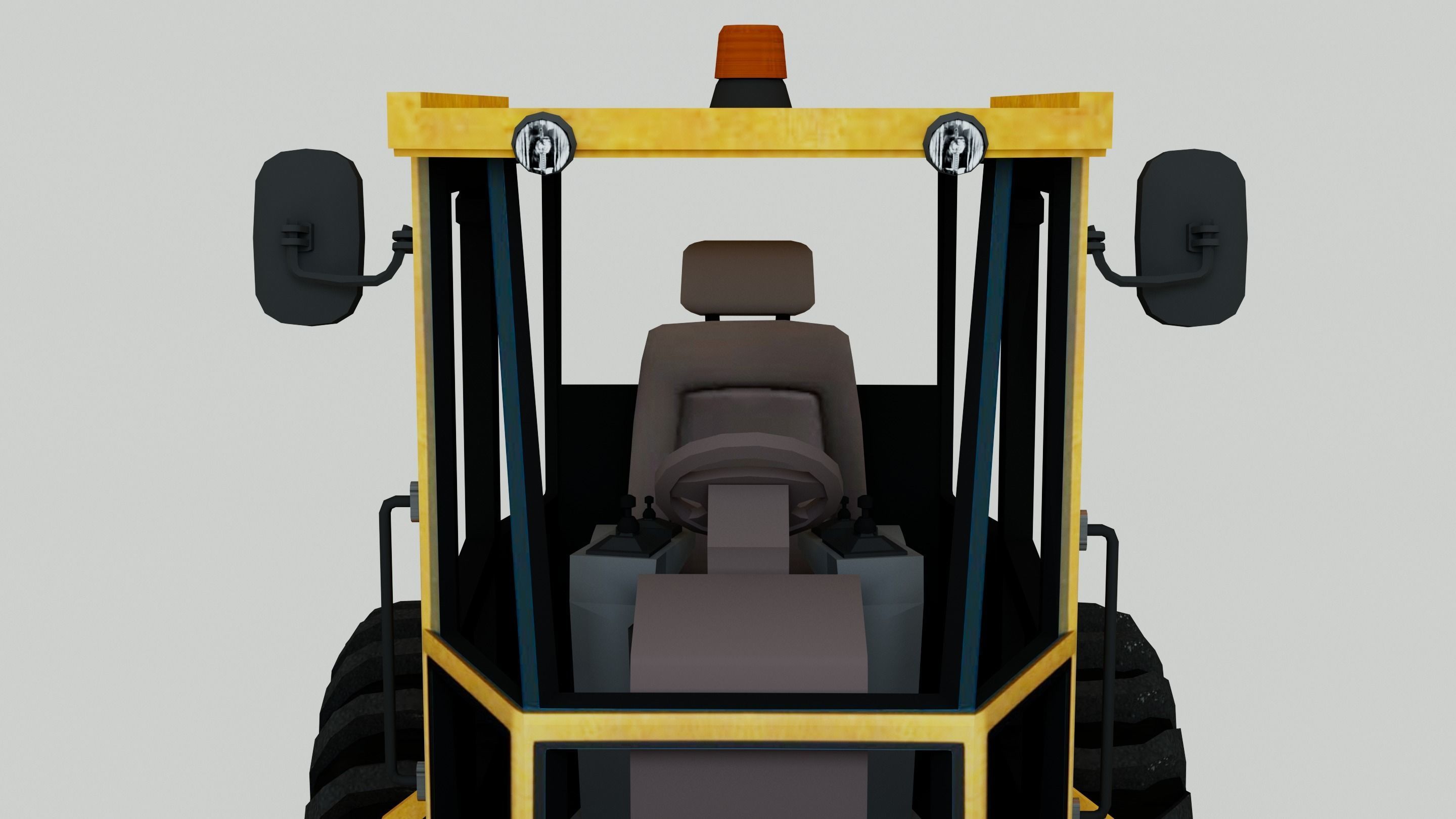 Road roller   low poly Low-poly 3D model_4