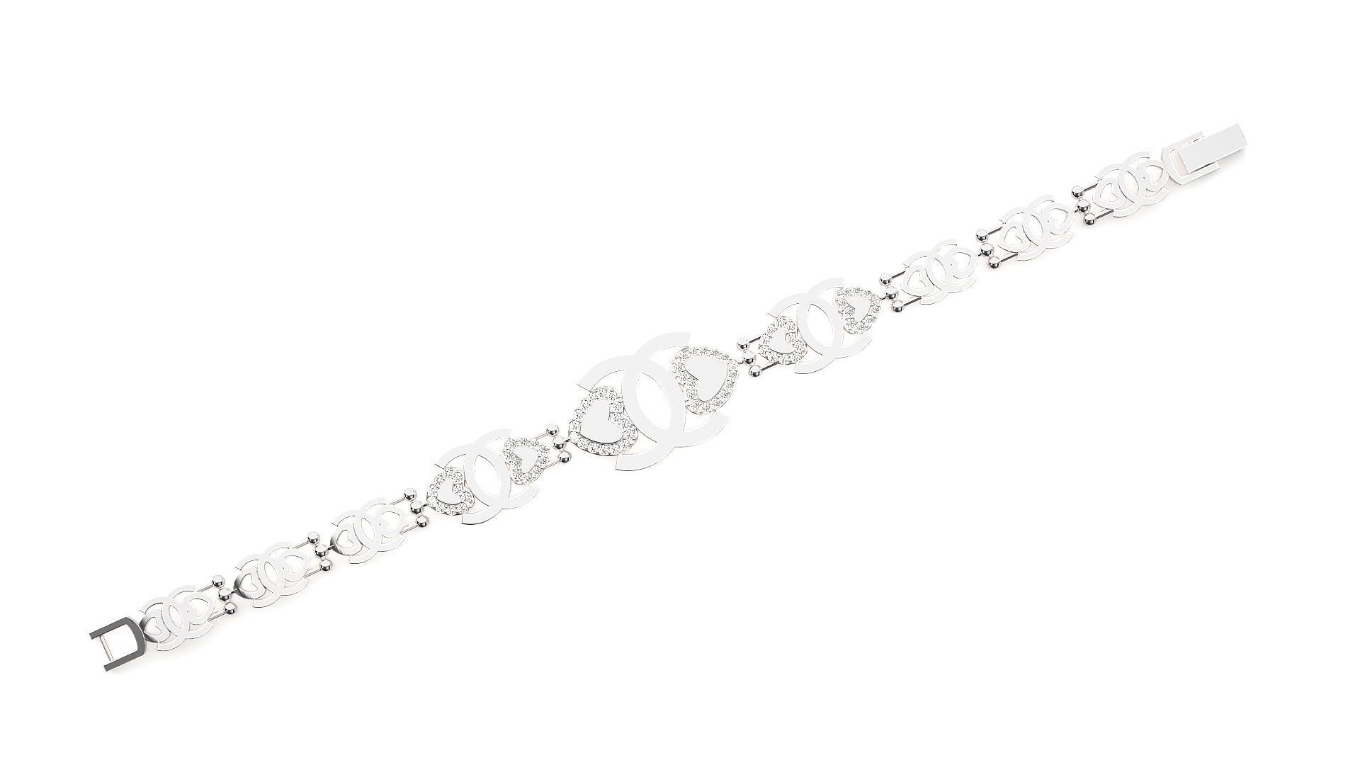 Diamond Bracelet 3D print model  3D print model_5