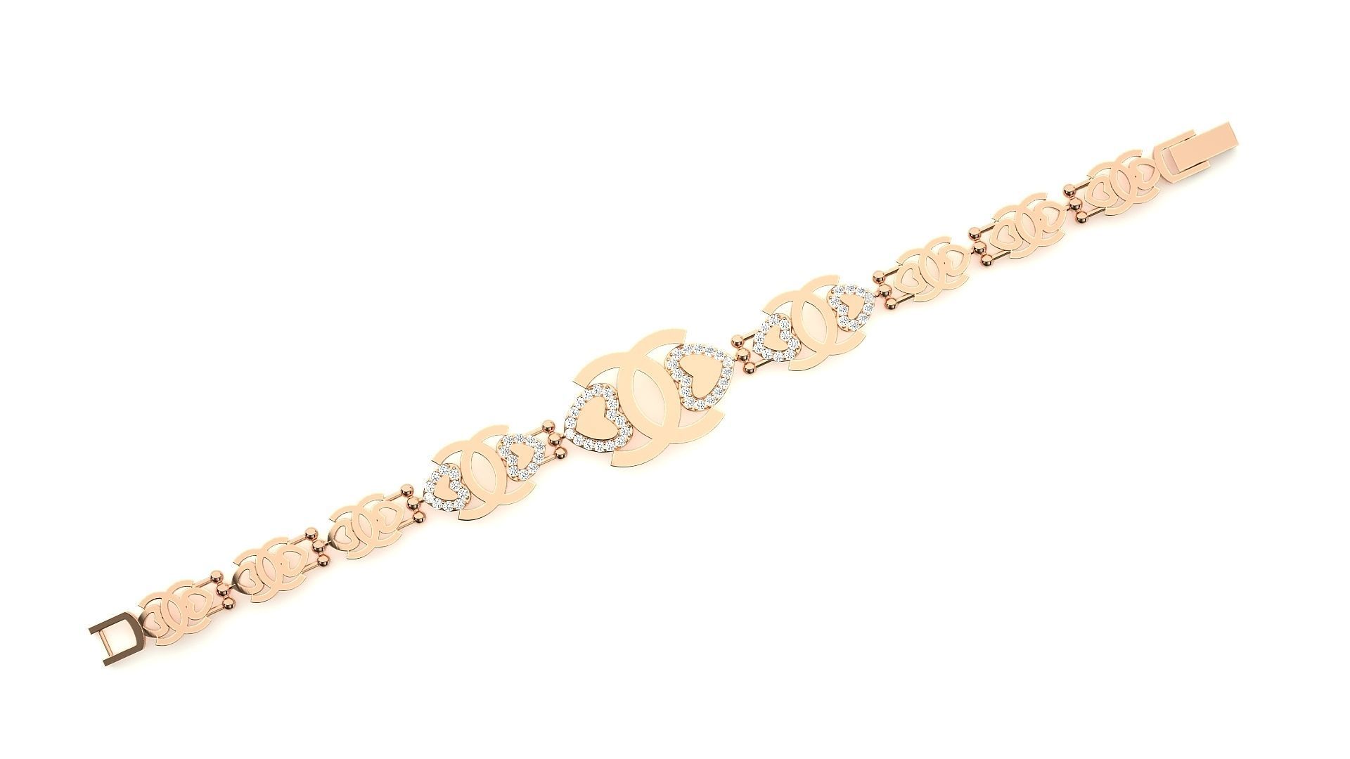 Diamond Bracelet 3D print model  3D print model_1