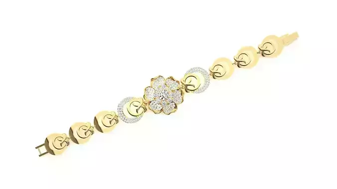 Diamond Bracelet 3D print model  