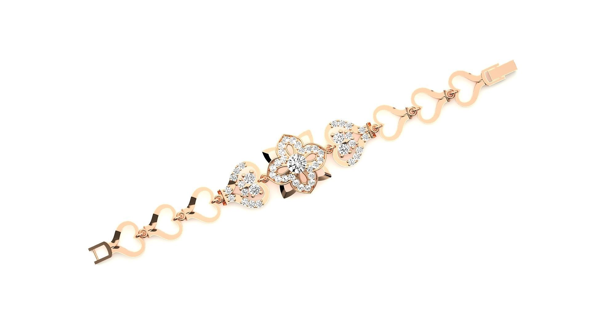 Diamond Bracelet 3D print model   3D print model_1