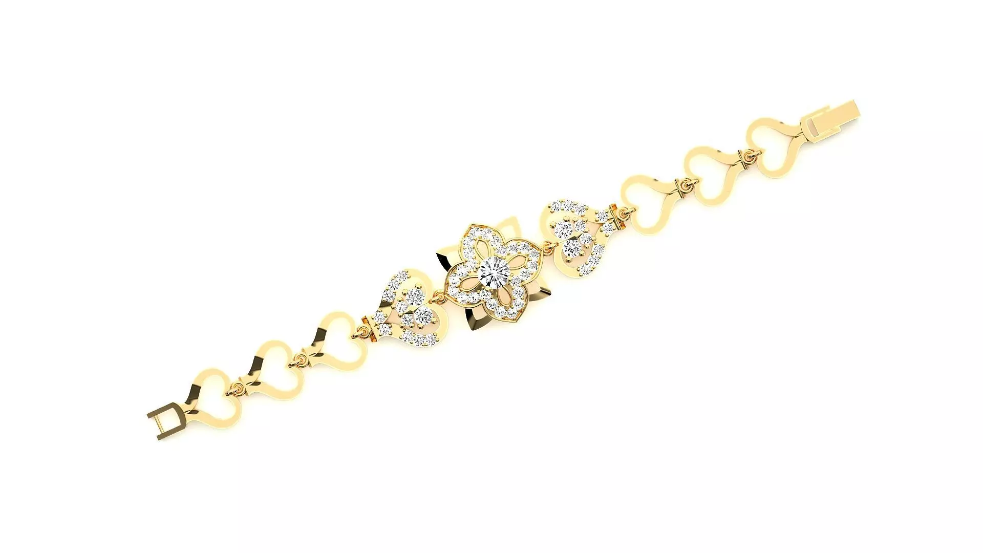 Diamond Bracelet 3D print model   3D print model_0