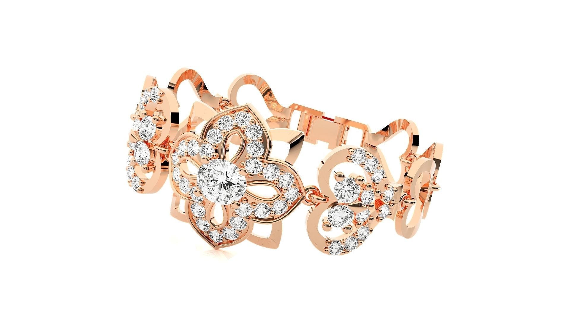 Diamond Bracelet 3D print model   3D print model_2