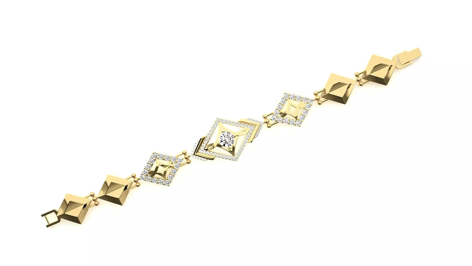 Diamond Bracelet 3D print model   3D print model_0
