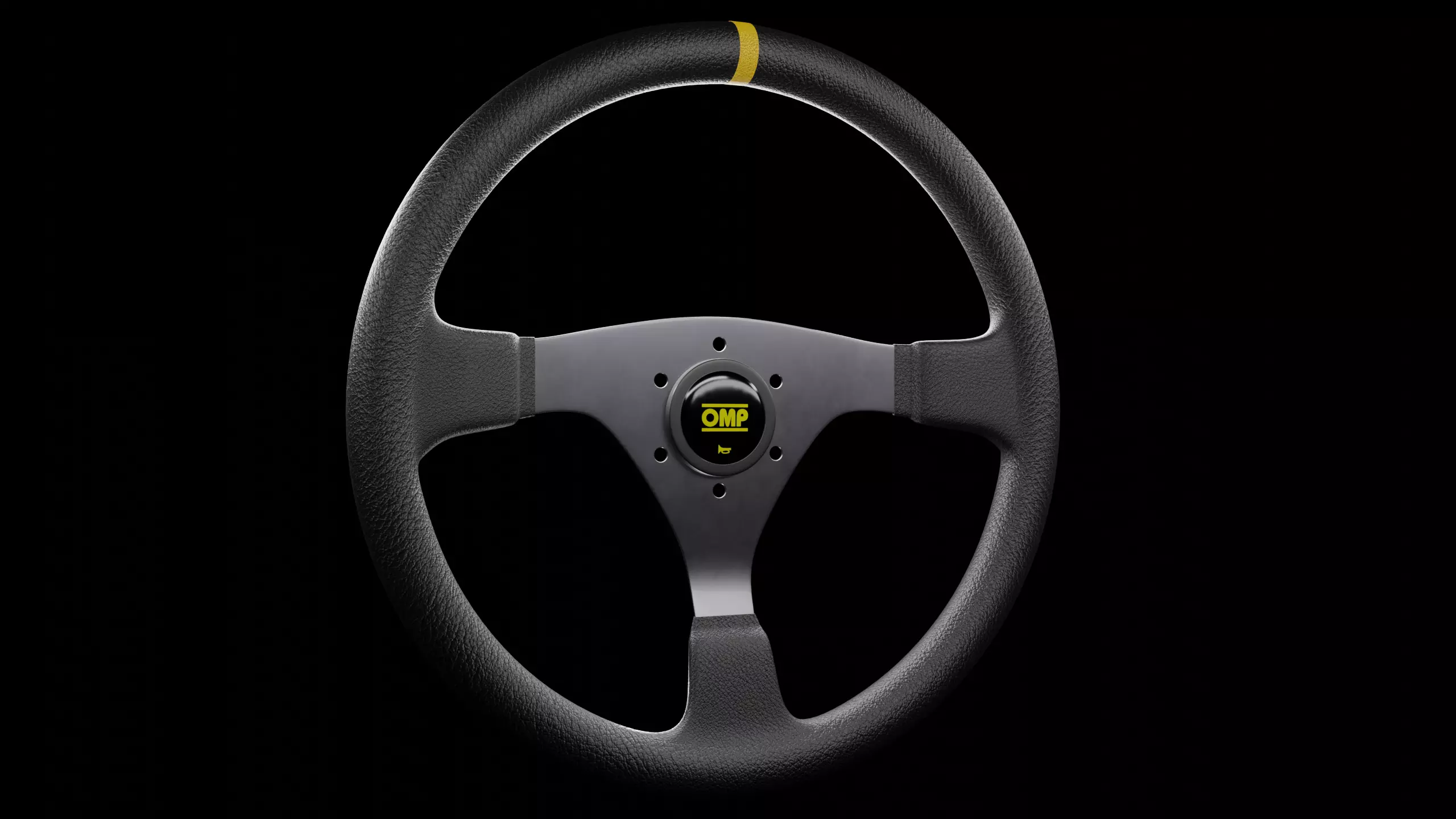 OMP Racing Streering wheel Free low-poly 3D model