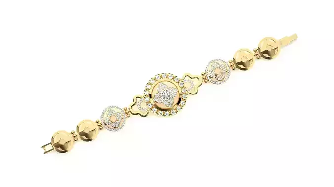 Diamond Bracelet 3D print model 
