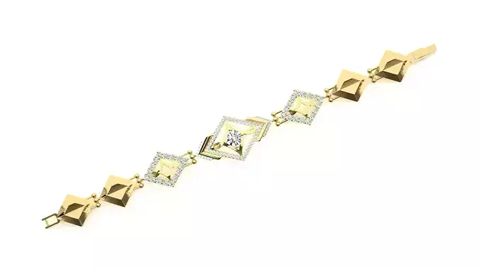 Diamond Bracelet 3D print model  