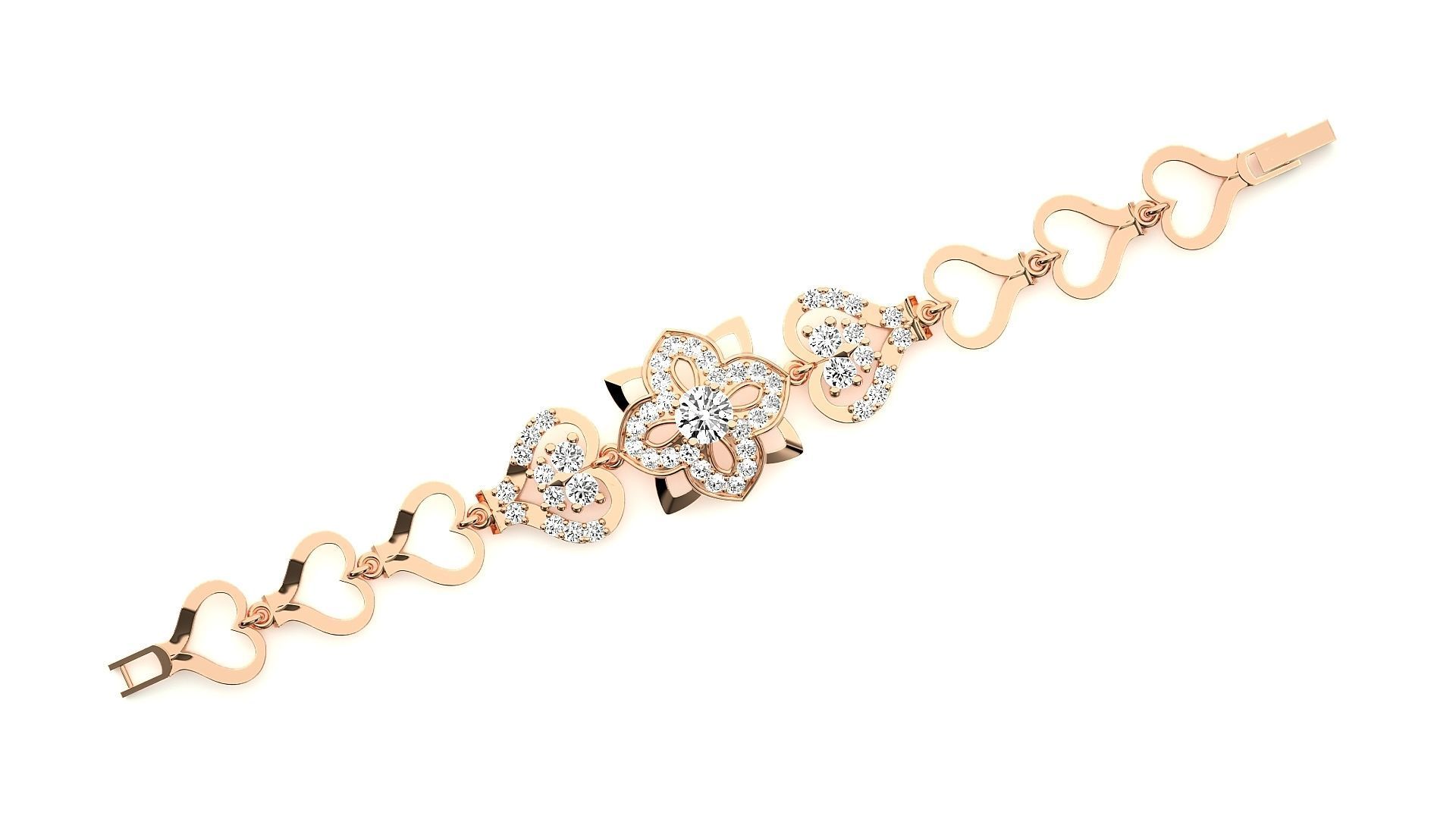 Diamond Bracelet 3D print model  3D print model_3