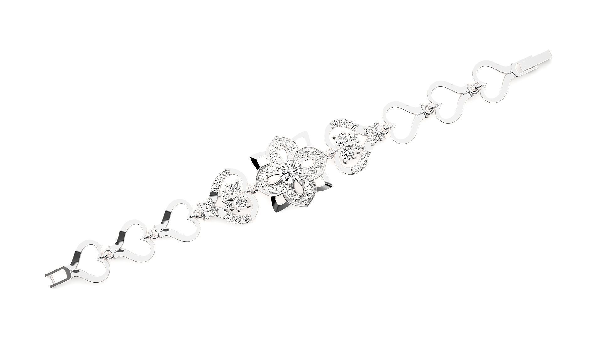 Diamond Bracelet 3D print model  3D print model_6