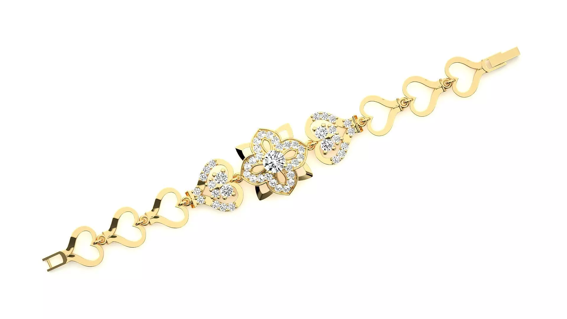 Diamond Bracelet 3D print model  3D print model_0