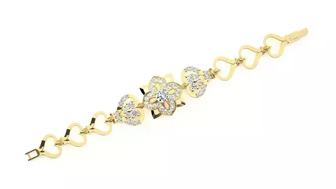 Diamond Bracelet 3D print model 