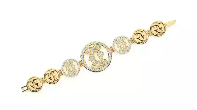 Diamond Bracelet 3D print model 