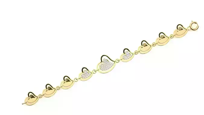 Diamond Bracelet 3D print model 