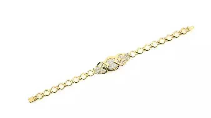 Diamond Bracelet 3D print model 
