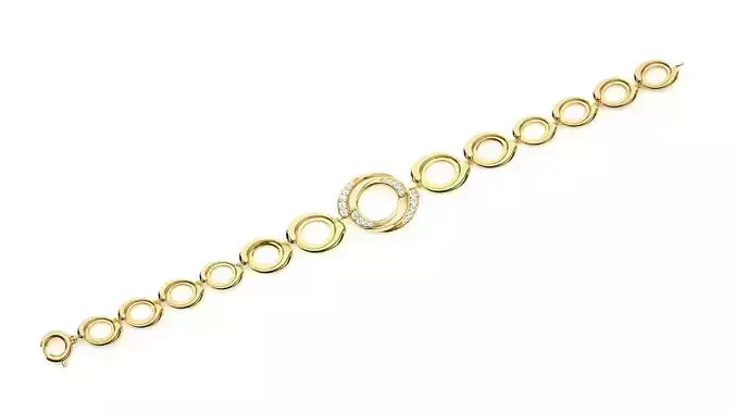 Diamond Bracelet 3D print model 