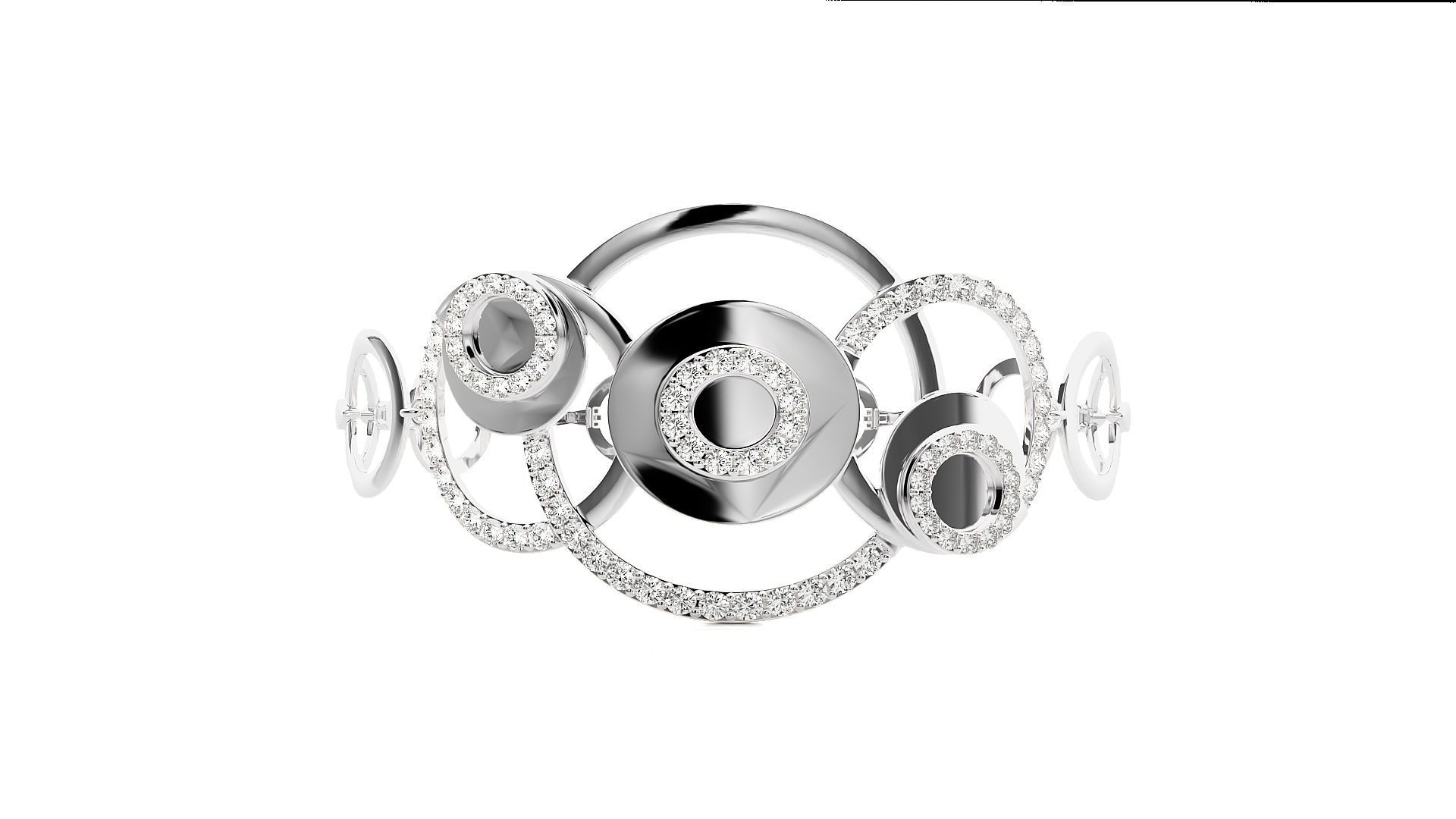 Diamond Bracelet 3D print model  3D print model_7