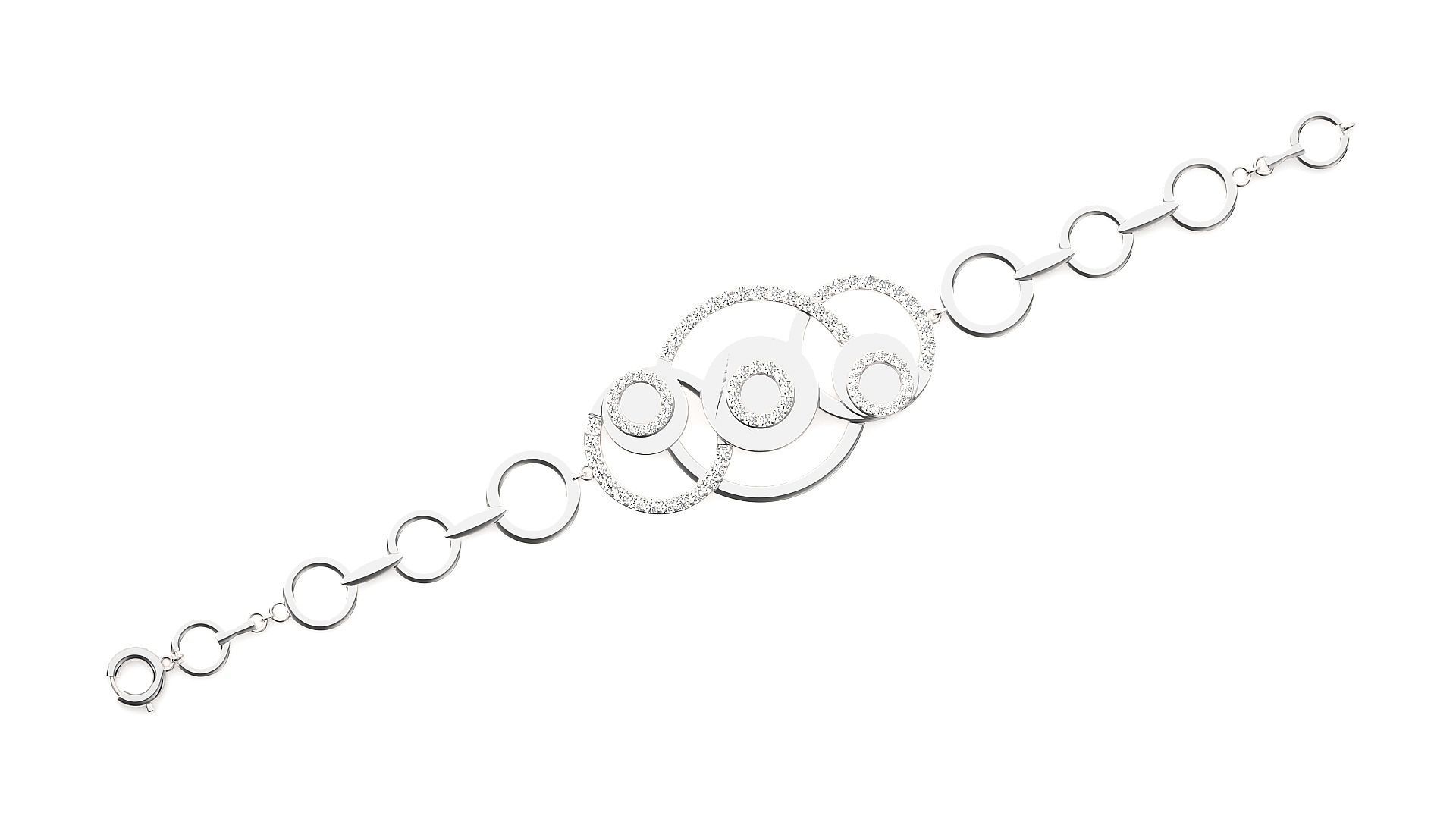 Diamond Bracelet 3D print model  3D print model_5