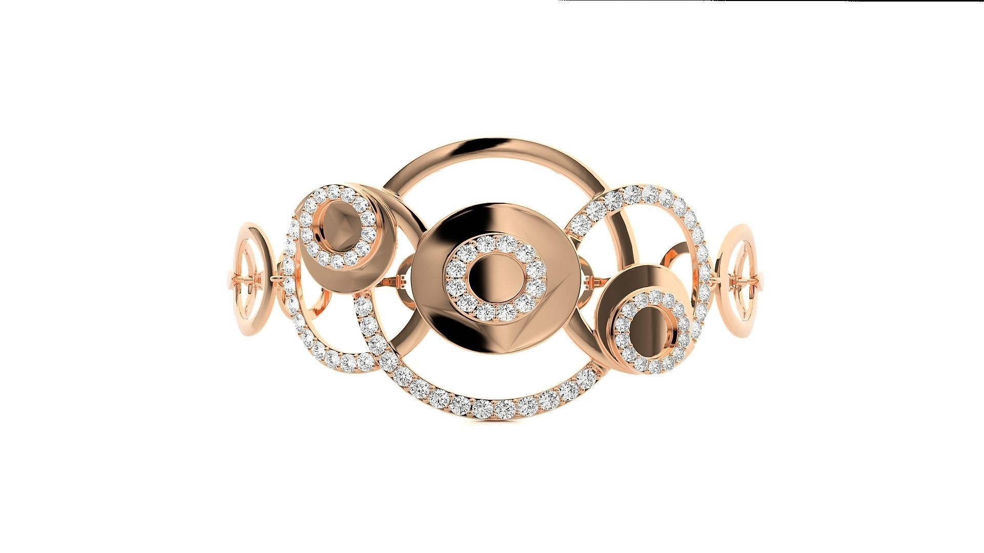 Diamond Bracelet 3D print model  3D print model_3