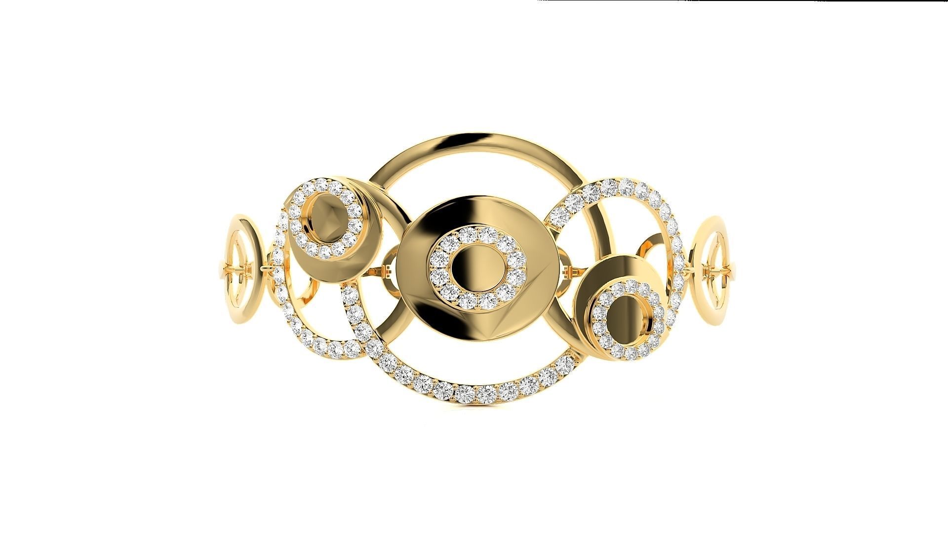 Diamond Bracelet 3D print model  3D print model_9