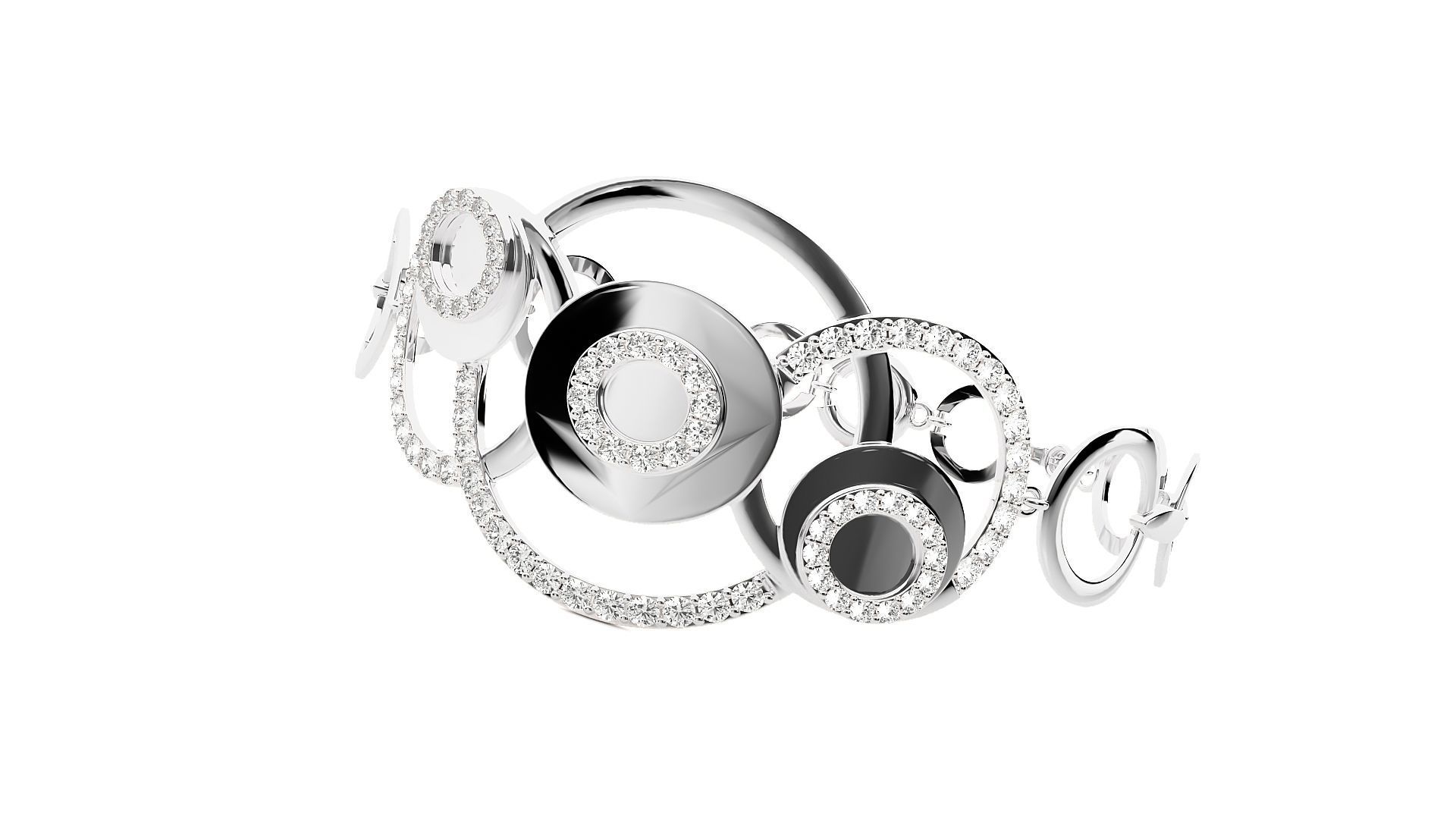 Diamond Bracelet 3D print model  3D print model_6