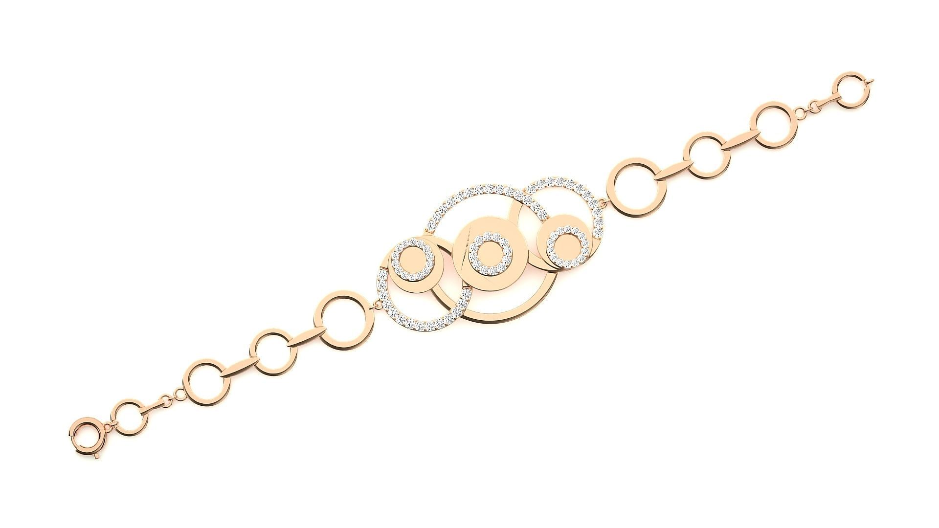 Diamond Bracelet 3D print model  3D print model_1