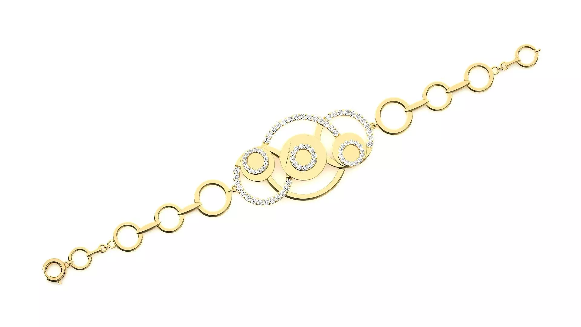 Diamond Bracelet 3D print model  3D print model_0