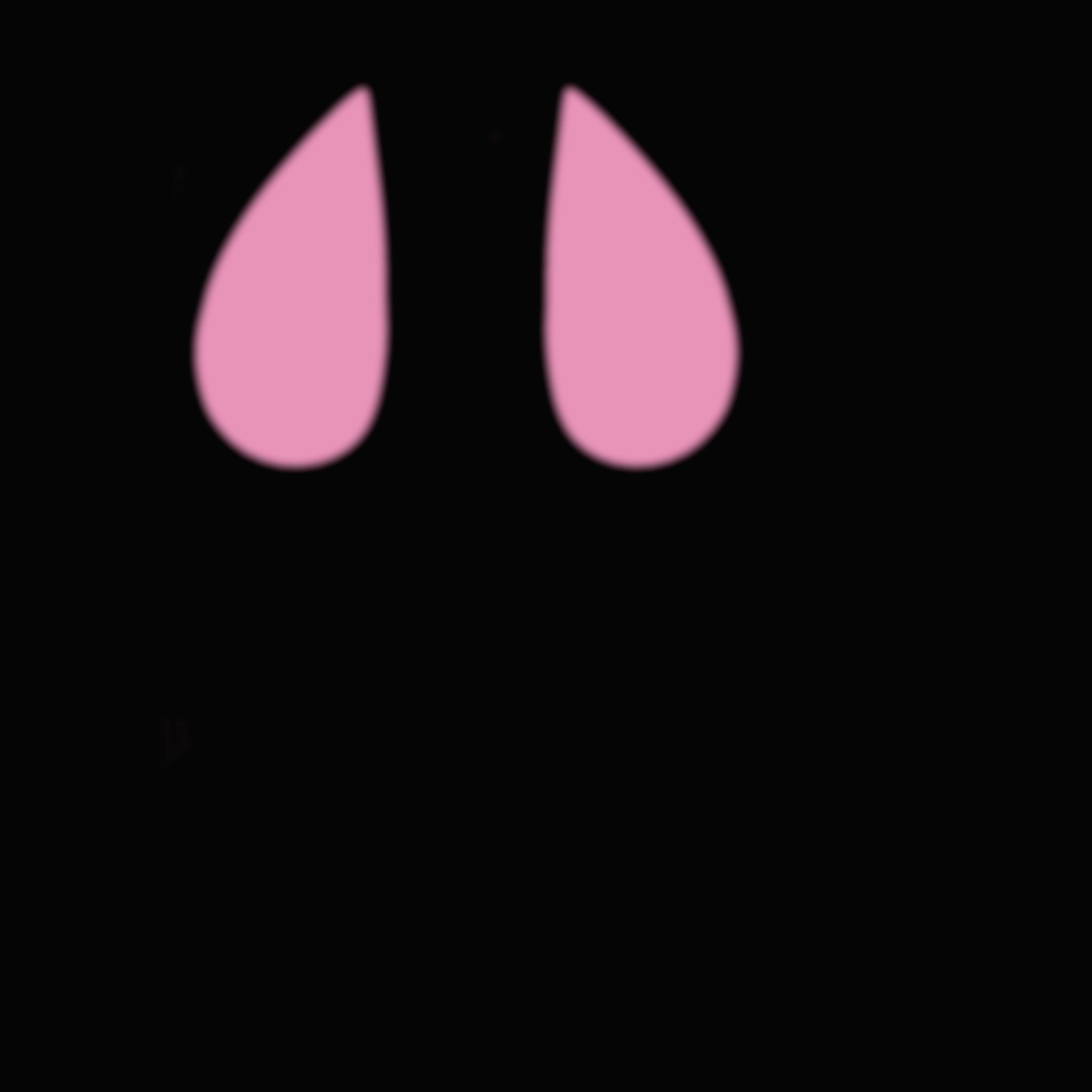 Furry Ears Tiara H01 Black - Headband Character Design Low-poly 3D model_18