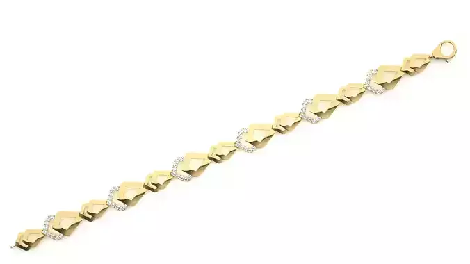 Diamond Bracelet 3D print model 