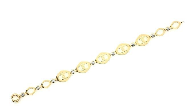 Diamond Bracelet 3D print model  3D print model