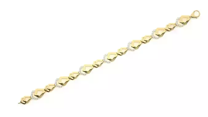 Diamond Bracelet 3D print model 