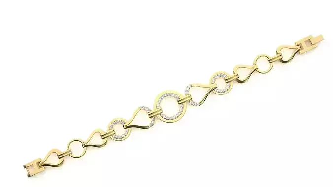Diamond Bracelet 3D print model  3D print model