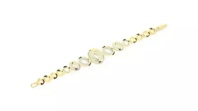 Diamond Bracelet 3D print model 