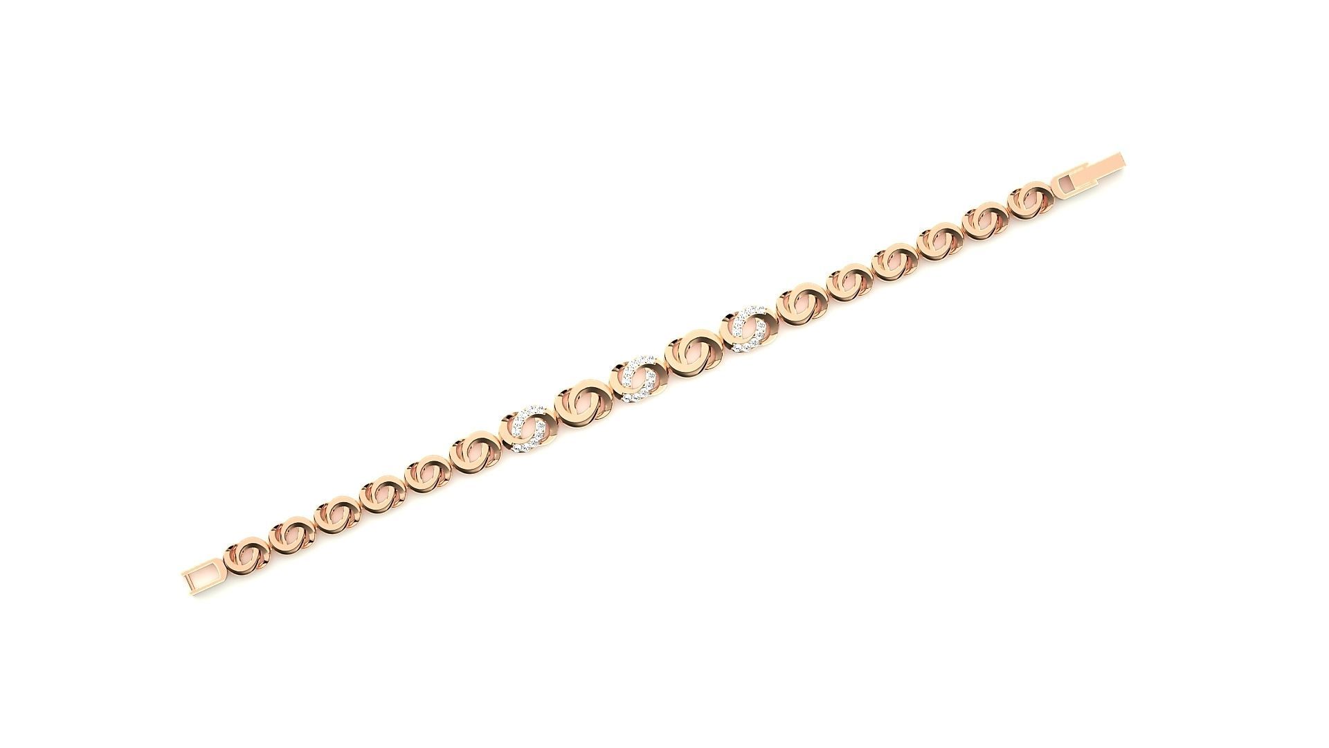 Diamond Bracelet 3D print model  3D print model_1