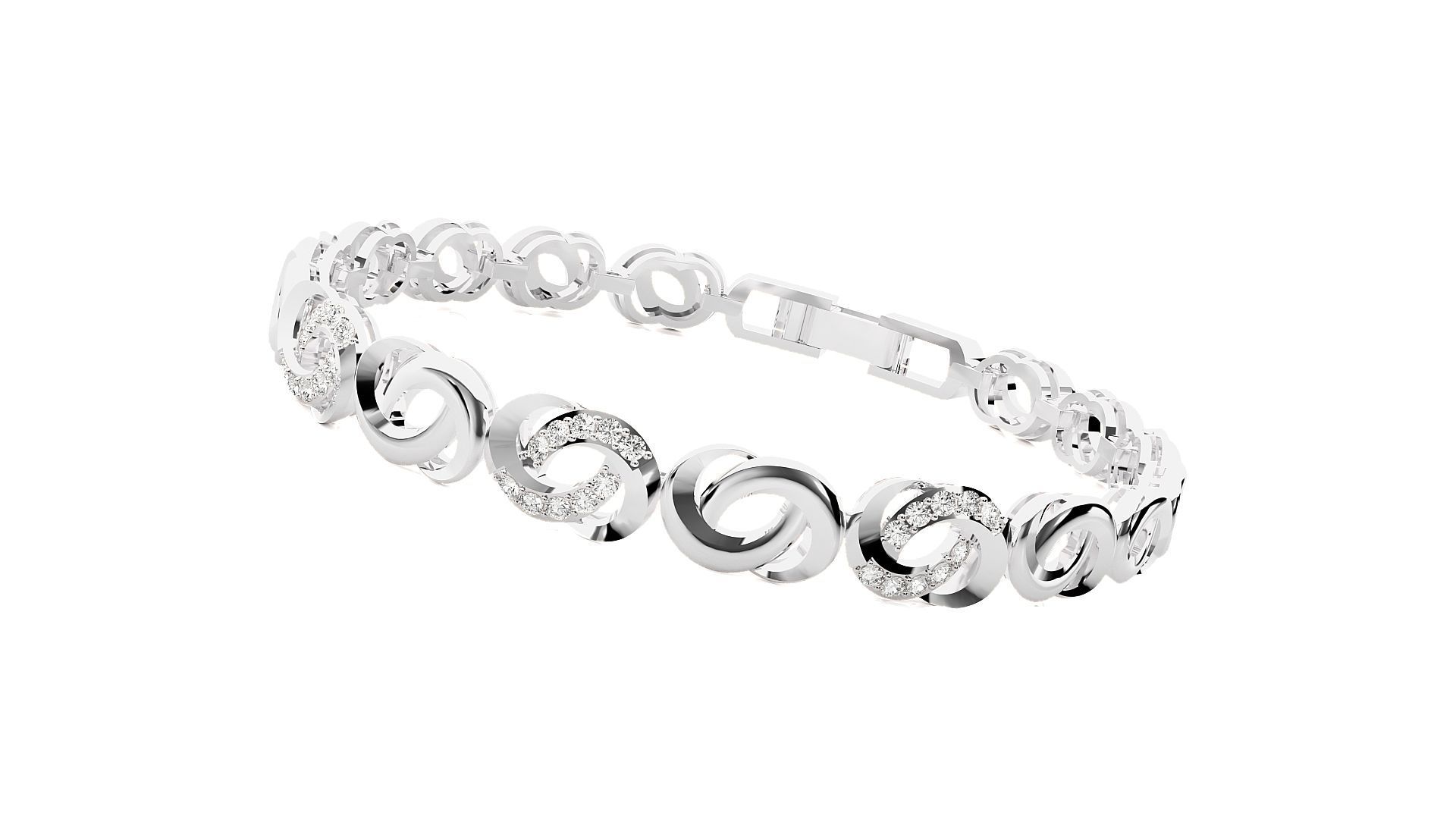 Diamond Bracelet 3D print model  3D print model_6