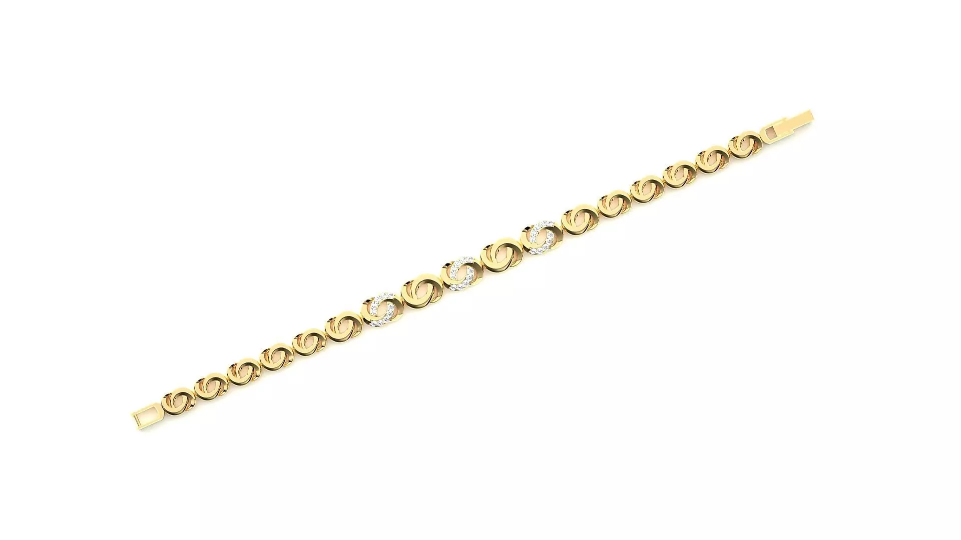 Diamond Bracelet 3D print model  3D print model_0