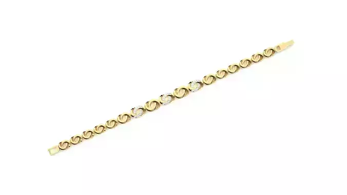 Diamond Bracelet 3D print model  3D print model