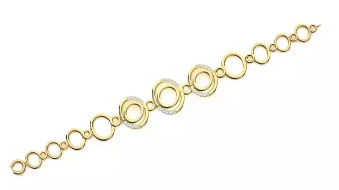 Diamond Bracelet 3D print model  3D print model