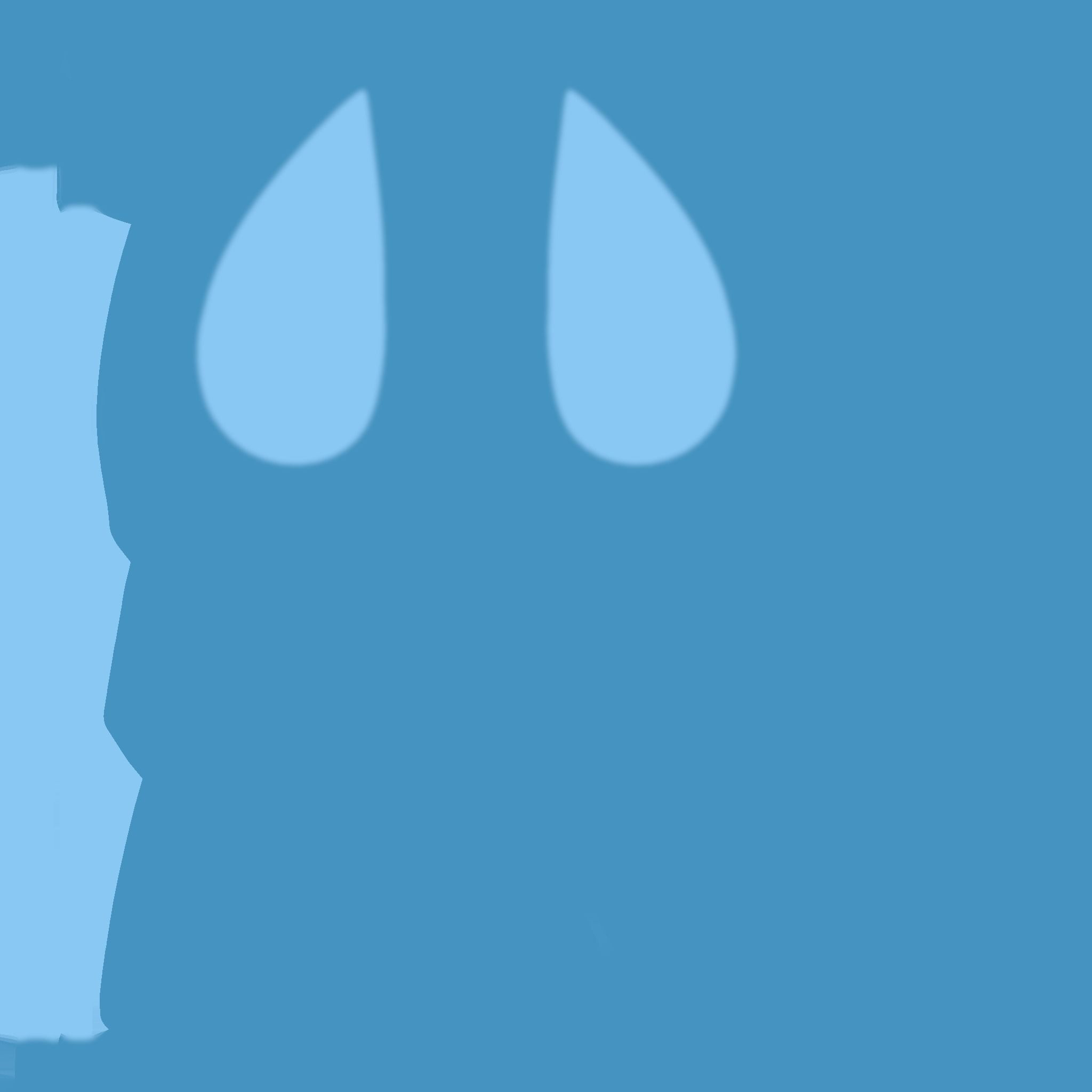 Furry Ears Tiara H03 Blue - Headband Character Design Low-poly 3D model_18