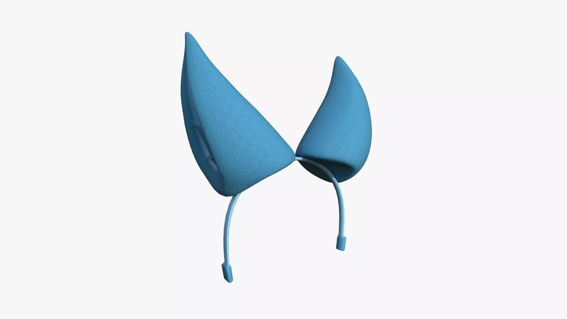 Furry Ears Tiara H03 Blue - Headband Character Design Low-poly 3D model_0