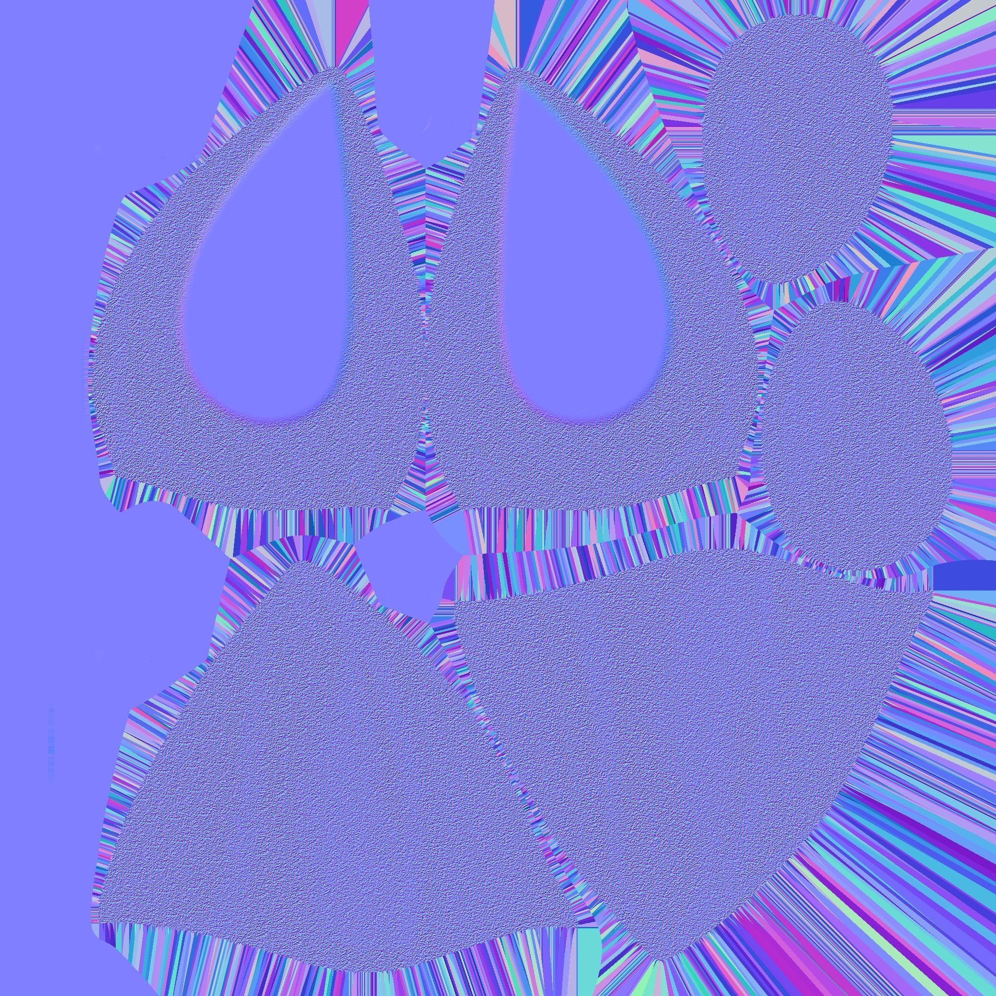 Furry Ears Tiara H03 Blue - Headband Character Design Low-poly 3D model_21