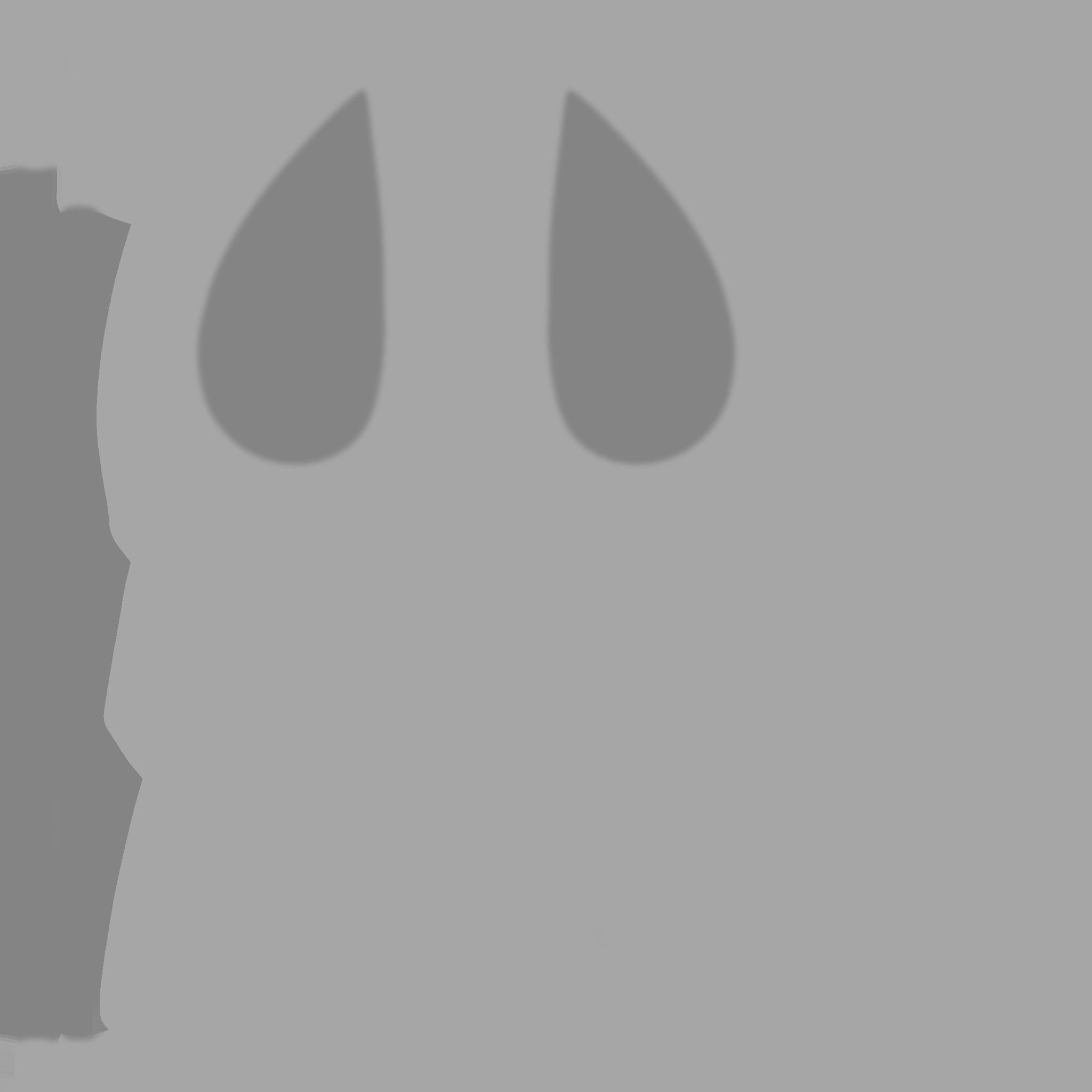 Furry Ears Tiara H04 Beige - Headband Character Design Low-poly 3D model_22