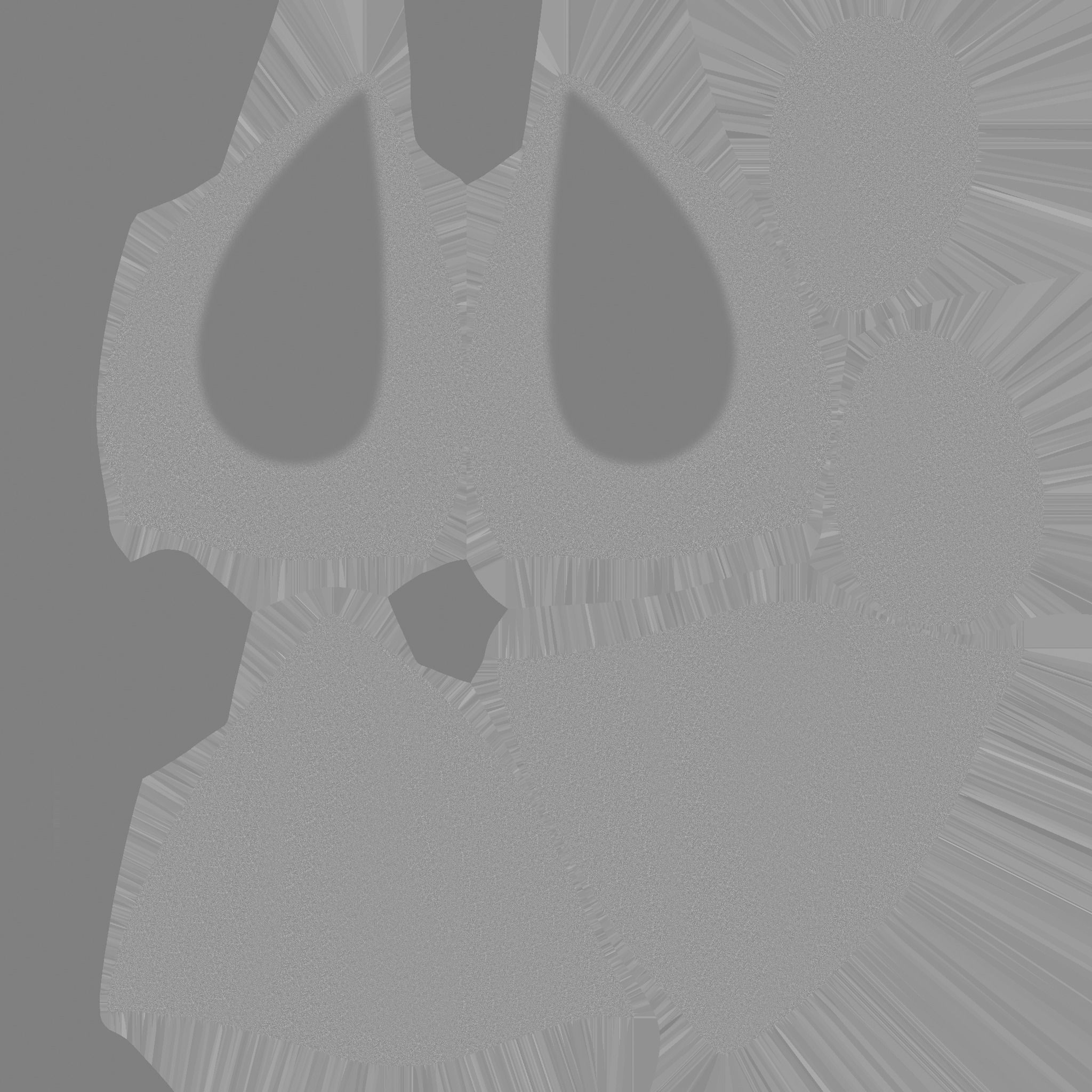 Furry Ears Tiara H04 Beige - Headband Character Design Low-poly 3D model_19