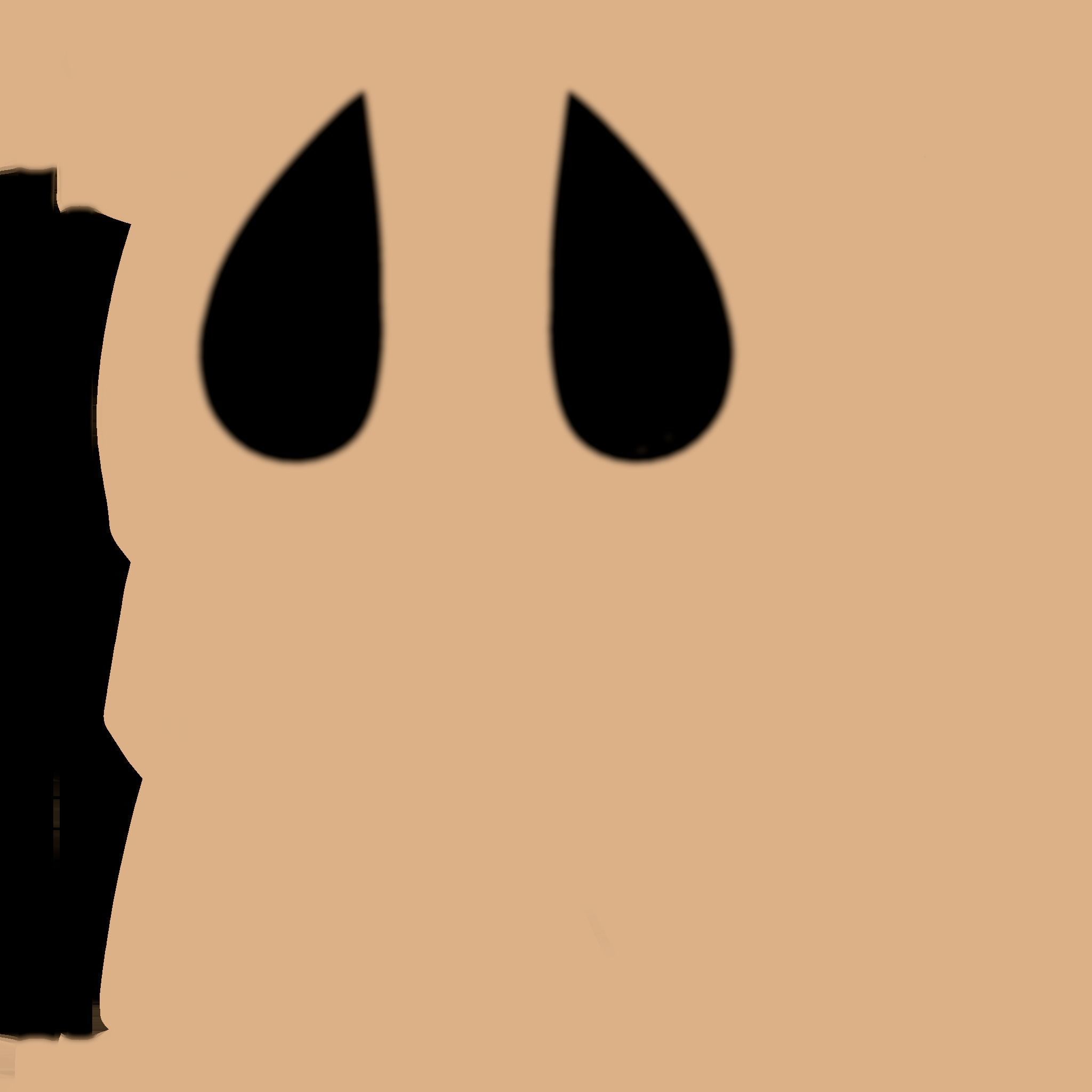 Furry Ears Tiara H04 Beige - Headband Character Design Low-poly 3D model_18