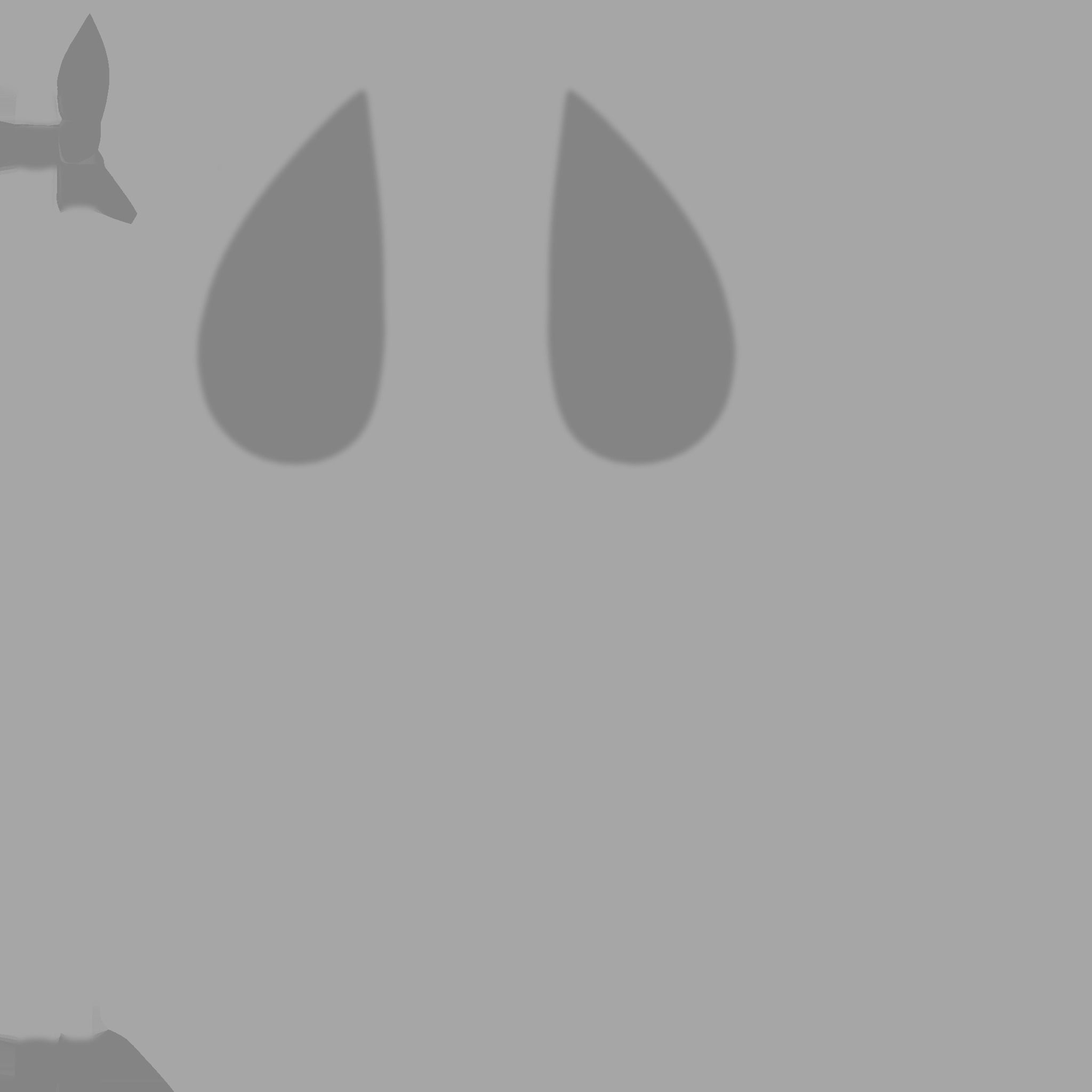 Furry Ears Tiara H06 White - Headband Character Design Low-poly 3D model_22